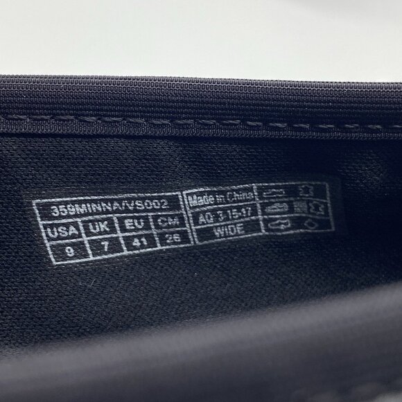 Vionic Minna Ballet Flats 9 Wide NO INSOLES Black Leather Croc Cap Toe Bow Shoes - Picture 10 of 11